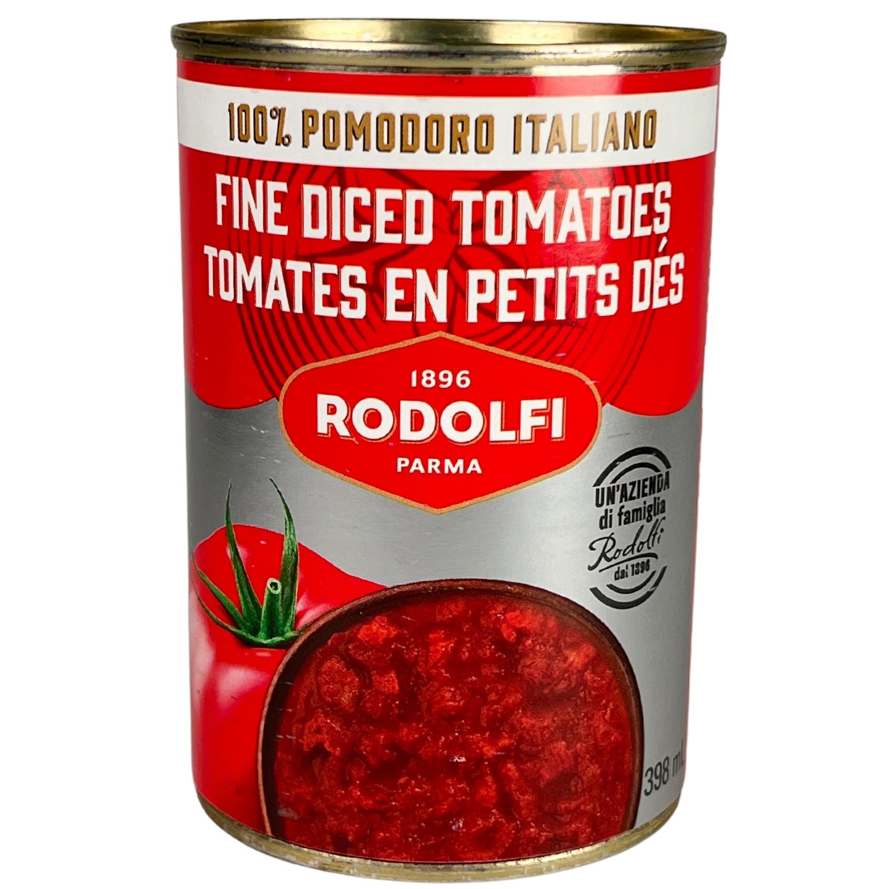 RODOLFI FINE DICED TOMATOES 398ML