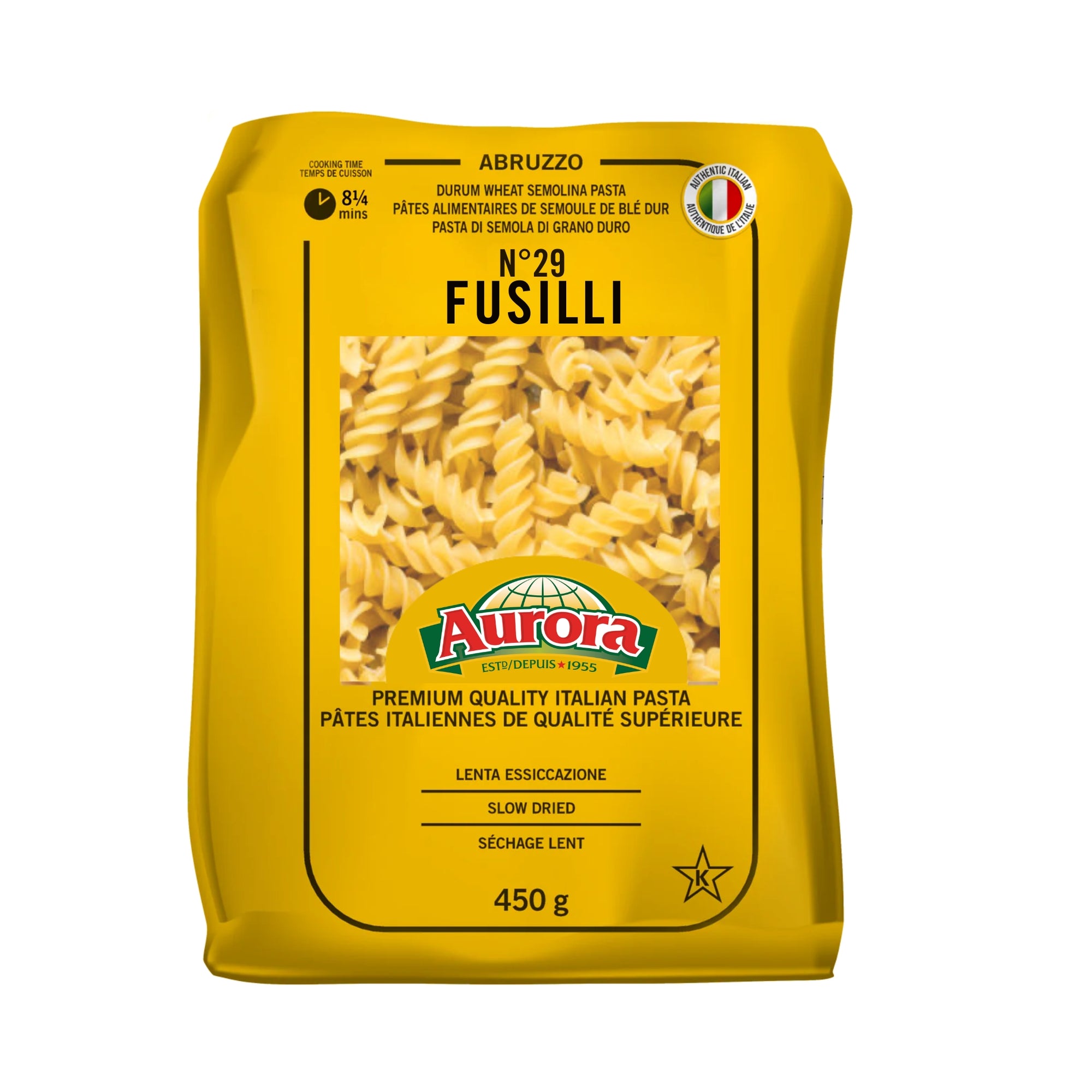 AURORA PASTA FUSILLI 450GR