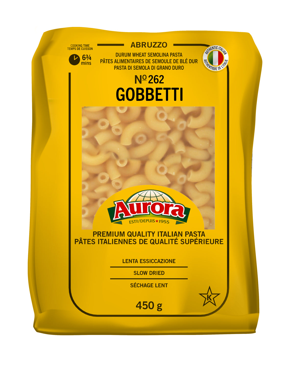 AURORA PASTA GOBBETTI 450GR