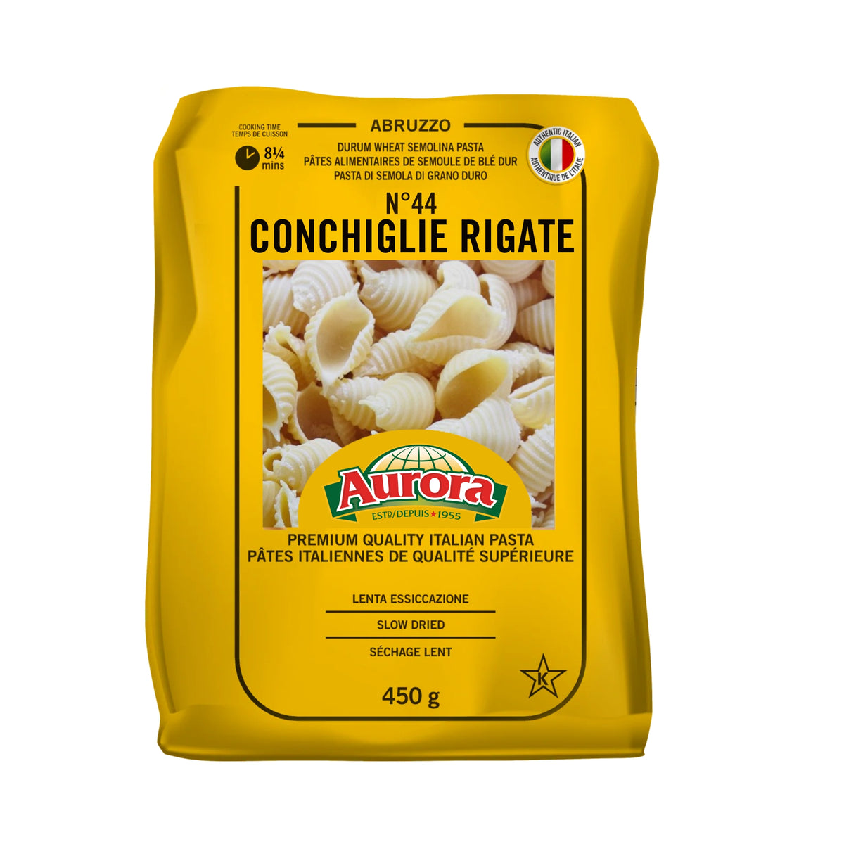 AURORA PASTA CONCH RIGATE 450GR