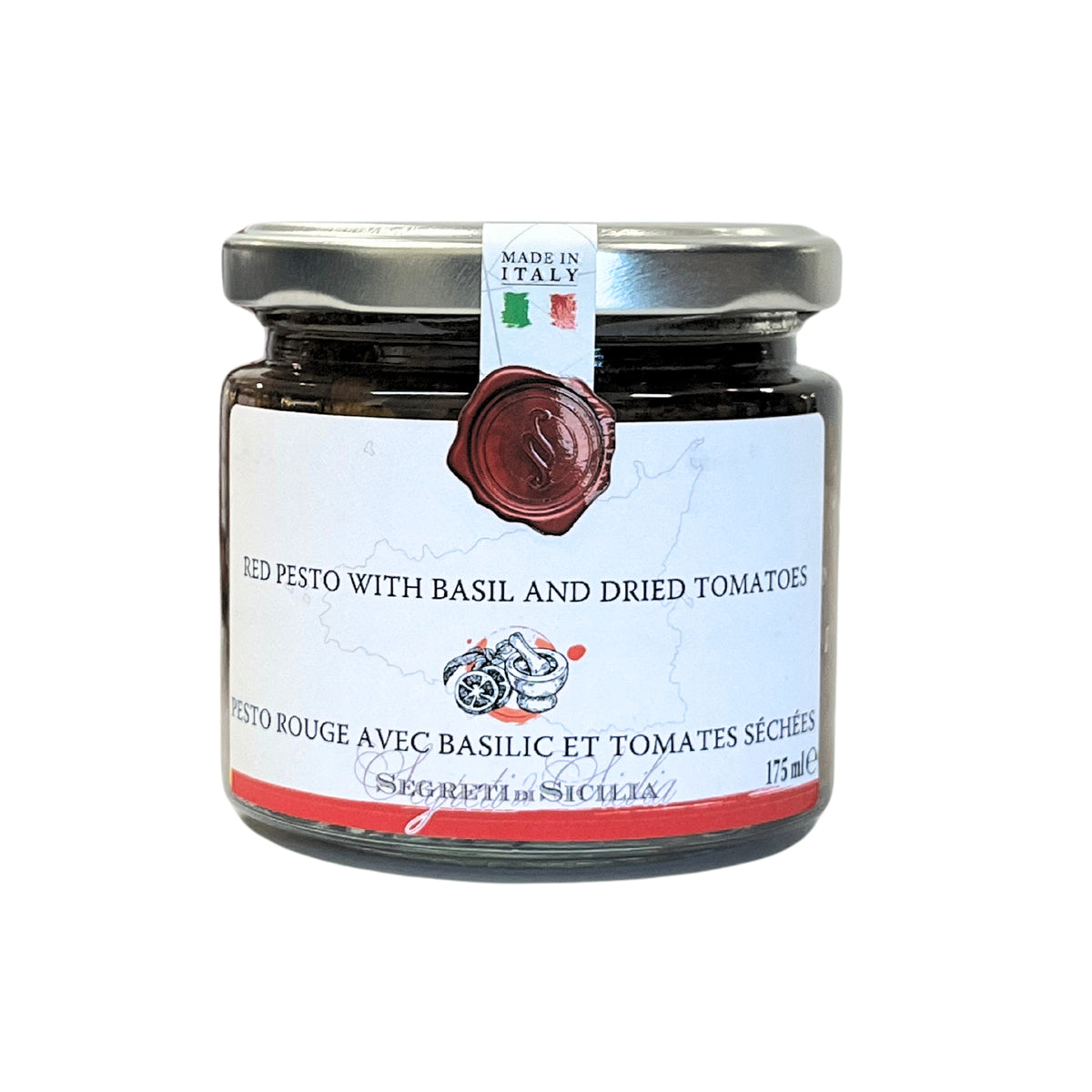 CUTRERA RED PESTO WITH BASIL&DRIED TOMATO 175ML